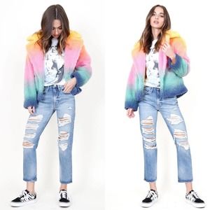 Frame Denim Le Piper Jean Ellington Rips Cropped Jeans